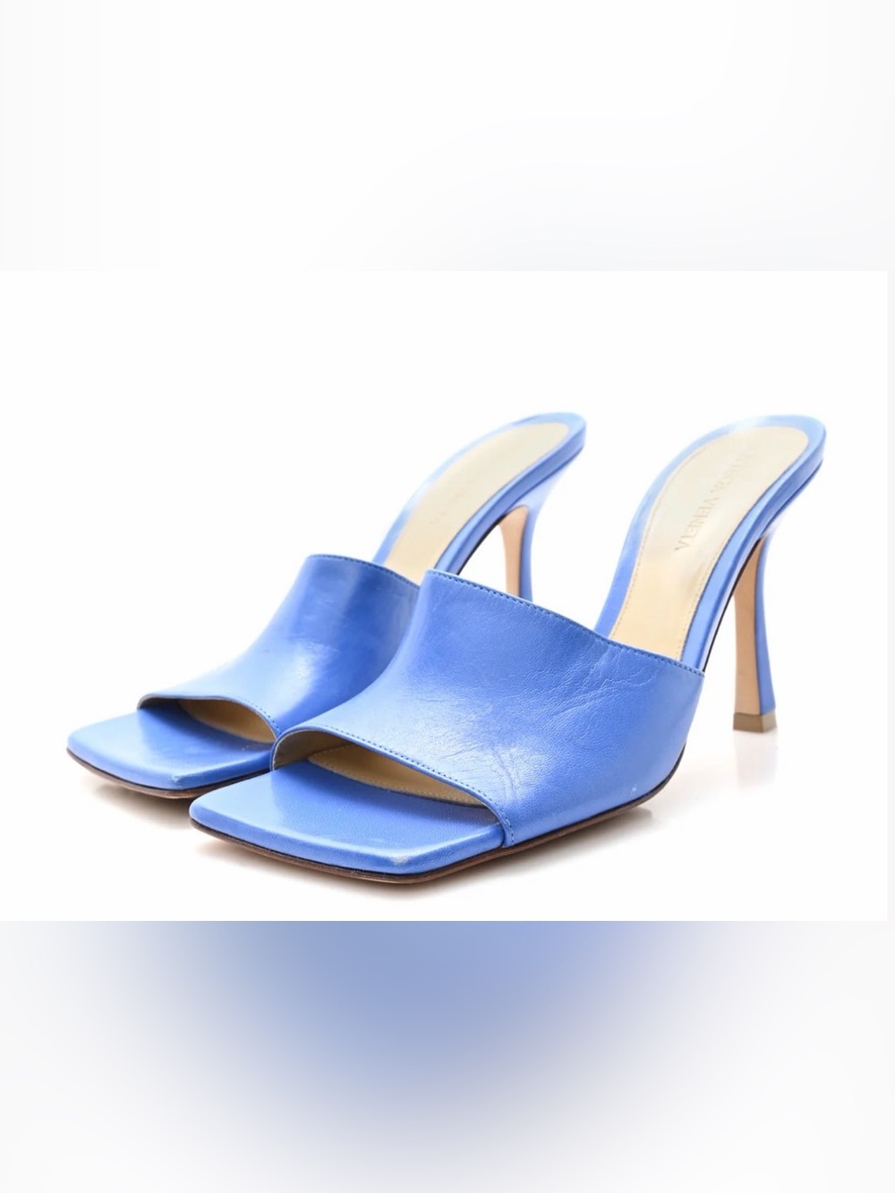 Bottega Veneta Blue Mule Sandals 37/7
